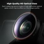 K&F CONCEPT Wide-Angle Lens Compatible with DJI Osmo Action 5 Pro, Screw On 185° Wider View Multi-Coated Optical Glass Action Camera Accessories for Osmo Action 4
