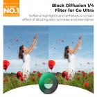 K&F Concept Black Diffusion 1/4 Filter Compatible with Insta360 Go Ultra, Creative Mist Cinematic Effect Filter, Multi-Coated/Optical Glass/Aluminum Alloy Frame