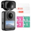 K&F Concept Screen Protector Kit Compatibel met DJI OSMO 360 Accessoires, Ultra HD Display Gehard Glas Film met Siliconen Lens Beschermkap 9H Hardheid Anti-Vingerafdruk Krasbestendig