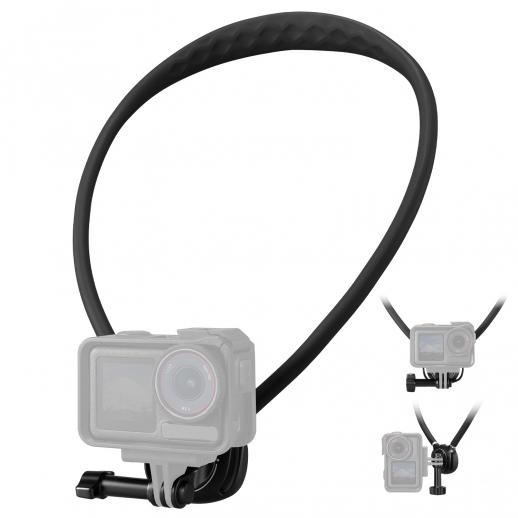 K&F CONCEPT Halsmontering med Luftpude, Kamera POV-montering til Håndfri POV Vlogging til GoPro Hero 13/12/11/10/9/8/7/6/5/4/MAX, Insta 360 Ace Pro 2, DJI Osmo 360 Nano Action 3/4/5 Pro, AKASO