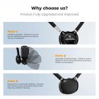 K&F CONCEPT Halsmontering med Luftpude, Kameraholder med 1/4" Adapter, Håndfri POV Vlogging til GoPro Hero 13/12/11/10/9/8/7/6/5/4/MAX, Insta 360 X5/X4/Ace Pro 2, DJI Osmo Nano Action 3/4/5 Pro