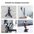 K&F CONCEPT Udvidelsesburramme Kompatibel med Insta360 Go Ultra Actionkamera Tilbehør, med 1/4" Gevindadapter, Beslag Action Mount Sæt til Stativ, Selfiestang, Cykel, Bil, Hjelm, Hagebeslag