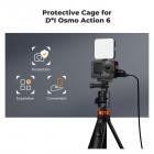 K&F CONCEPT Aluminum Alloy Camera Cage Compatible with DJI Osmo Action 6 Camera Accessories, Protective Cage Expansion Frame Case with Cold Shoe Mount | 1/4