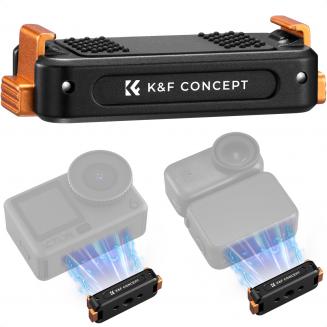 K&F ConceptT Magnetische Schnellwechselhalterung, kompatibel mit DJI Osmo Action 6/Osmo Nano, Halterungsverlängerung aus Aluminiumlegierung mit 1/4"-Schraubgewinde für Stative, Selfie-Sticks und Action-Kamera-Zubehör