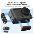 K&F CONCEPT Magnetic Quick Release Mount Compatible with DJI Osmo Action 6/Osmo Nano, Aluminum Alloy Bracket Extension Base with 1/4” Screw Hole for Tripod, Selfie Stick, Action Camera Accessories