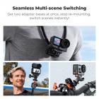 K&F CONCEPT 2 Pack Magnetic Adapter Mount for DJI Osmo Nano/Osmo Action 6, Quick Release Extension Base Bracket with 1/4