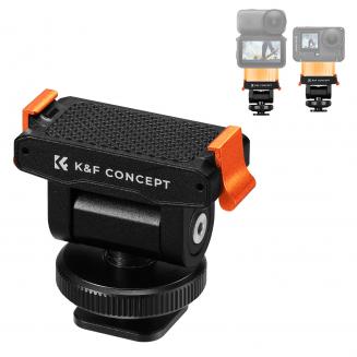 K&F CONCEPT Cold Shoe Mount Compatible with DJI Osmo Nano/Osmo Action 6, Action Camera Magnetic Quick Mount Holder, Tripod Adapter Hot Shoe Camera Connector with 1/4