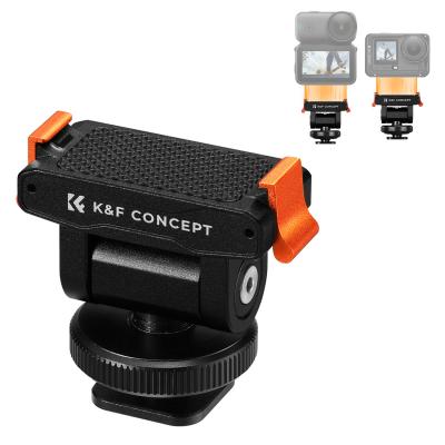 K&F CONCEPT Cold Shoe Mount Compatible with DJI Osmo Nano/Osmo Action 6, Action Camera Magnetic Quick Mount Holder, Tripod Adapter Hot Shoe Camera Connector with 1/4