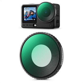 K&F CONCEPT Black-mist 1/4 Filter Kompatibelt med DJI Osmo Action 6 Black Diffusion 1/4, HD Optisk Glas med 28-lags Nano-Coating (Gevindmontering)