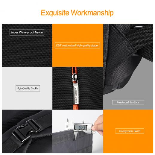 Negro&Naranja Mochila para Cámara Réflex Lente Trípode Flash Ordenador Portátil de 13.3 y iPad de 10 K&F Concept Azul 