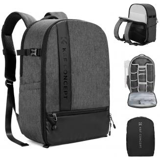 K&F Concept Camera Backpacks for Photographers Travel Bag for Tripod Camera Lence Accessory with Laptop Compartment And Rain Cover Waterproof Multi-Functional Camera Bags for Dslr Cameras- Backpack 18L Nature Wander 04 (Grey)