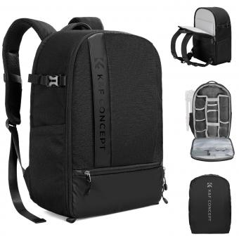 K&F Concept Camera Backpacks for Photographers Travel Bag for Tripod Camera Lence Accessory with laptop compartment and Rain Cover Waterproof Multi-Functional Camera Bags for Dslr Cameras- Backpack 18L Nature Wander 04 (Black)