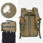 Mochila para câmera Bolsa de fotografia de lona elegante com capa de chuva para câmera DSLR, laptop de 14 polegadas - 17 L