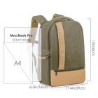 Mochila para câmera Bolsa de fotografia de lona elegante com capa de chuva para câmera DSLR, laptop de 14 polegadas - 17 L