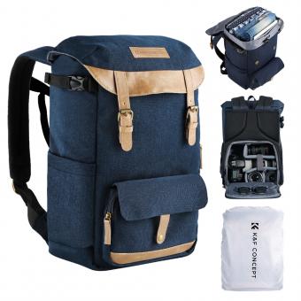 V11 Multi-Functional Kamerarucksack mit Regenschutzhülle Blau für Reisen im Freien Fotografie (Rucksack 20L Urban Wander 02 Blau)