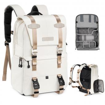 Camera Backpack Camera Bags for Photographers Large Capacity Camera Case with Raincover 15-15.6 Inch Laptop Compartment Compatible for Canon / Nikon / Sony / DJI Mavic Drone - Backpack 20L Urban Wander 01 (Beige)