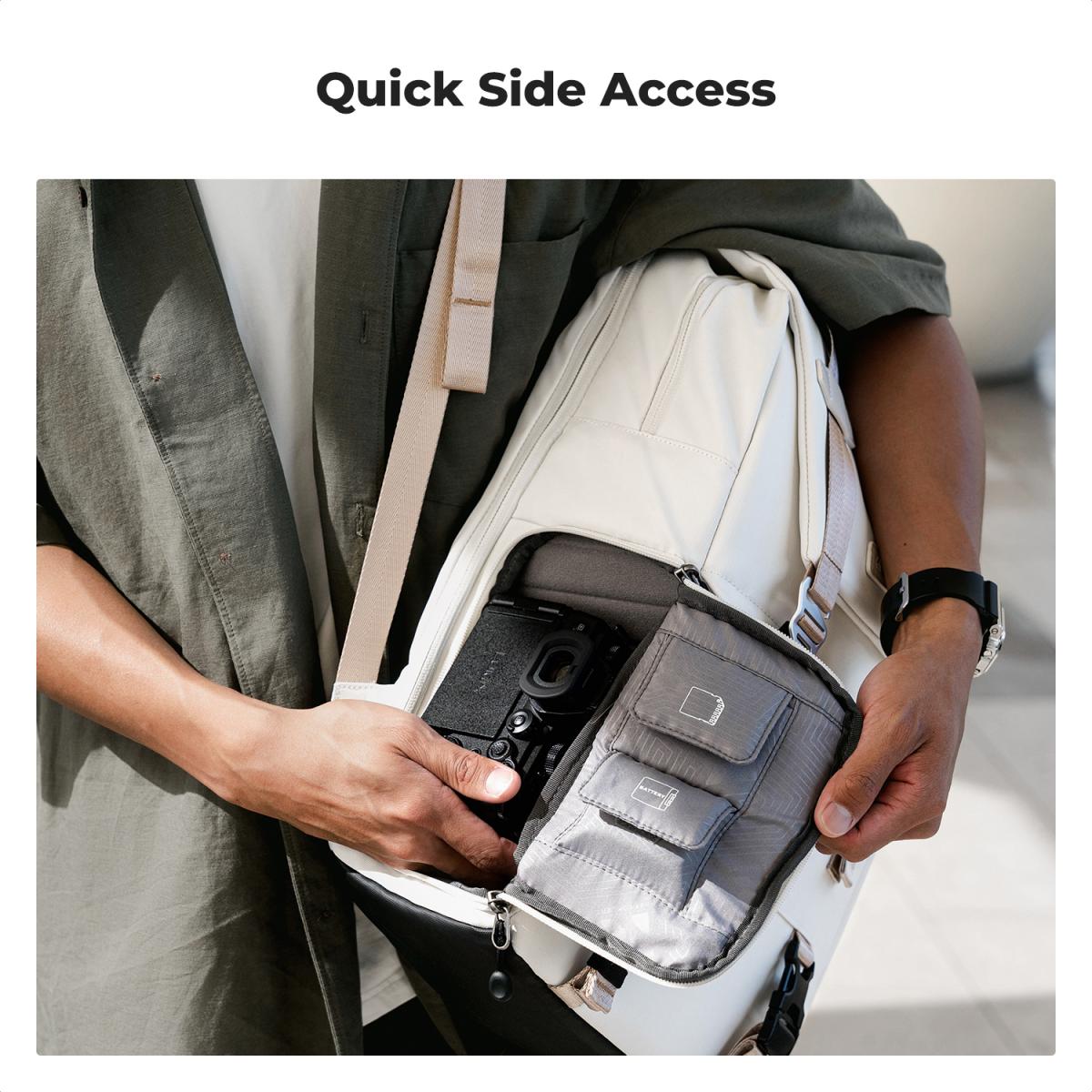 K&F Concept 20L Zaino Fotografico Professionale, Zaino Fotografico Multifunzionale impermeabile - Backpack Urban Wander 01（Beige）