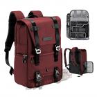 Kameraryggsekk Kameravesker for fotografer Stor kameraveske med regntrekk 15-15,6 tommers laptoprom kompatibel med Canon / Nikon / Sony / DJI Mavic Drone - Ryggsekk 20L Urban Wander 01 (Rød)