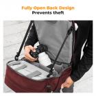 Kameraryggsekk Kameravesker for fotografer Stor kameraveske med regntrekk 15-15,6 tommers laptoprom kompatibel med Canon / Nikon / Sony / DJI Mavic Drone - Ryggsekk 20L Urban Wander 01 (Rød)