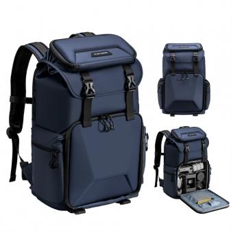 15.6" Camera Backpack Bag with Laptop Compartment for DSLR/SLR Mirrorless Camera Case for Sony Canon Nikon Camera/Lens/Tripod Parts, Blue