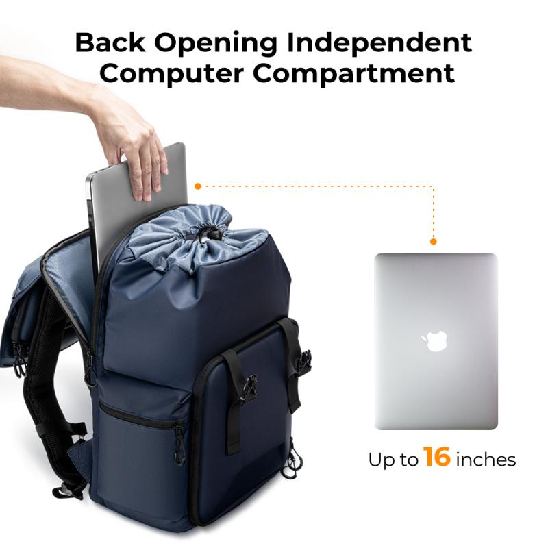 Purchasing a backpack from a retail store or online.