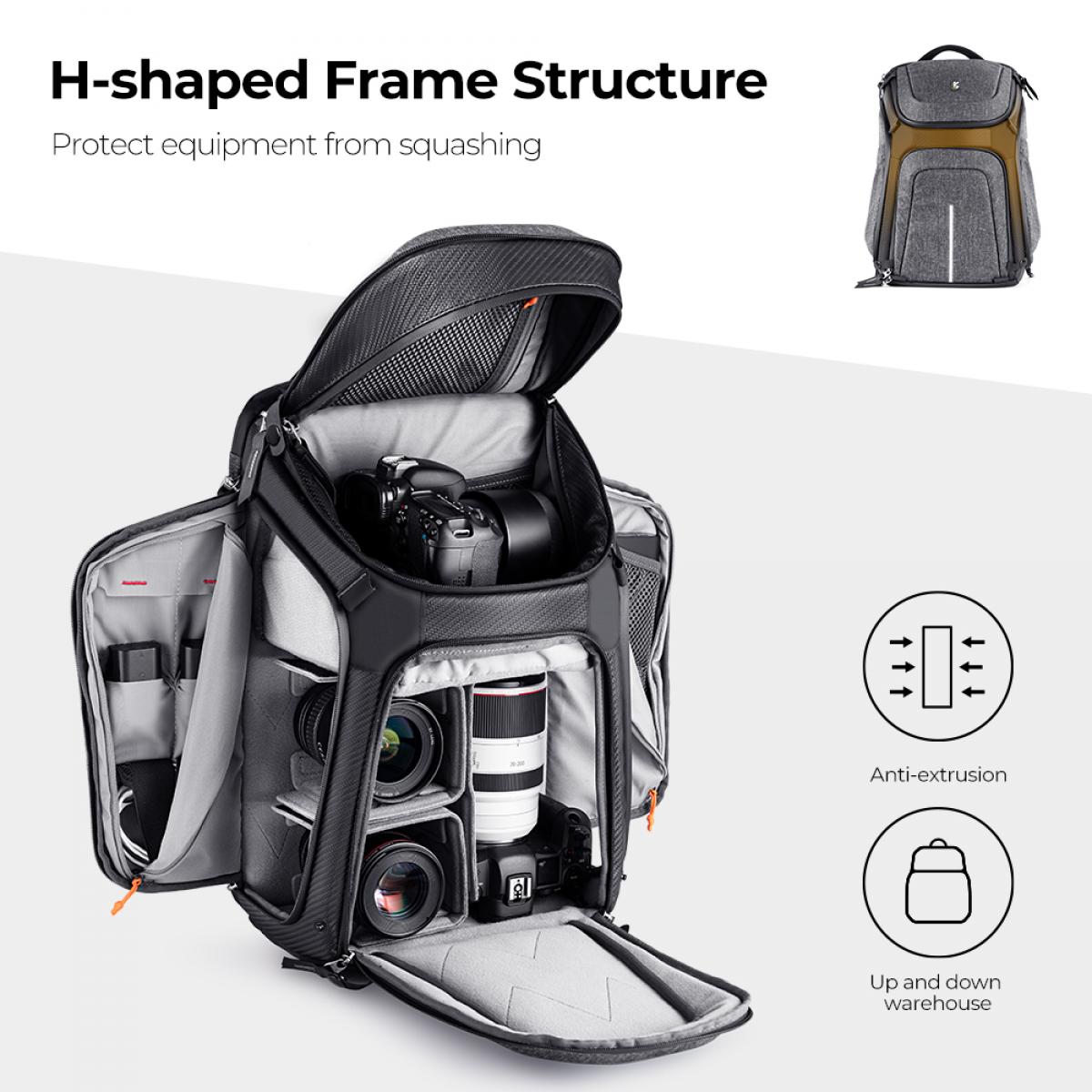 New 2022 K&F Waterproof Camera Backpack,Alpha backpack 25L K&F Concept