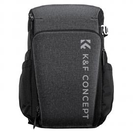 K&F Concept Camera Alpha Backpack Air 25L, Kameralaukut valokuvaajille Suuri kapasiteetti sadesuojalla, harmaa