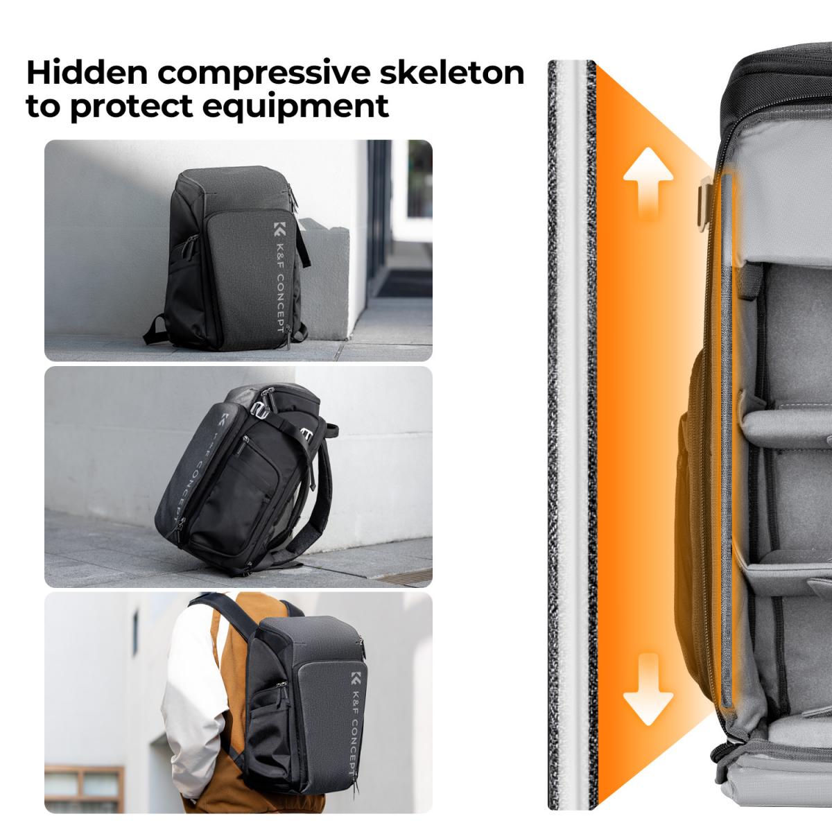 Mochila Alpha Camera Air Cinza L K F Concept