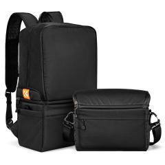 K&F Concept Składana torba na aparat 2-drożna 22 l dla fotografów Podróż służbowa, podróże, torba na co dzień, czarna