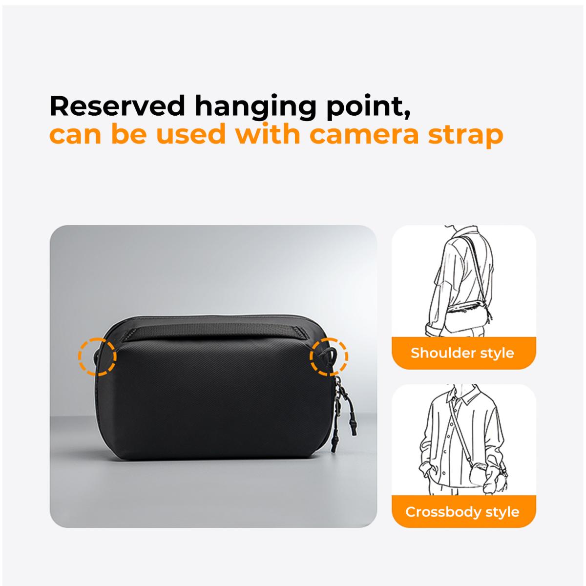 K&F Concept Dijital Düzenleyici Çok Yönlü Çanta Cep Telefonları, Kablolar, Şarj Cihazları, Kulaklıklar ve Diğer Kişisel Eşyaların Kolay Saklanması İçin