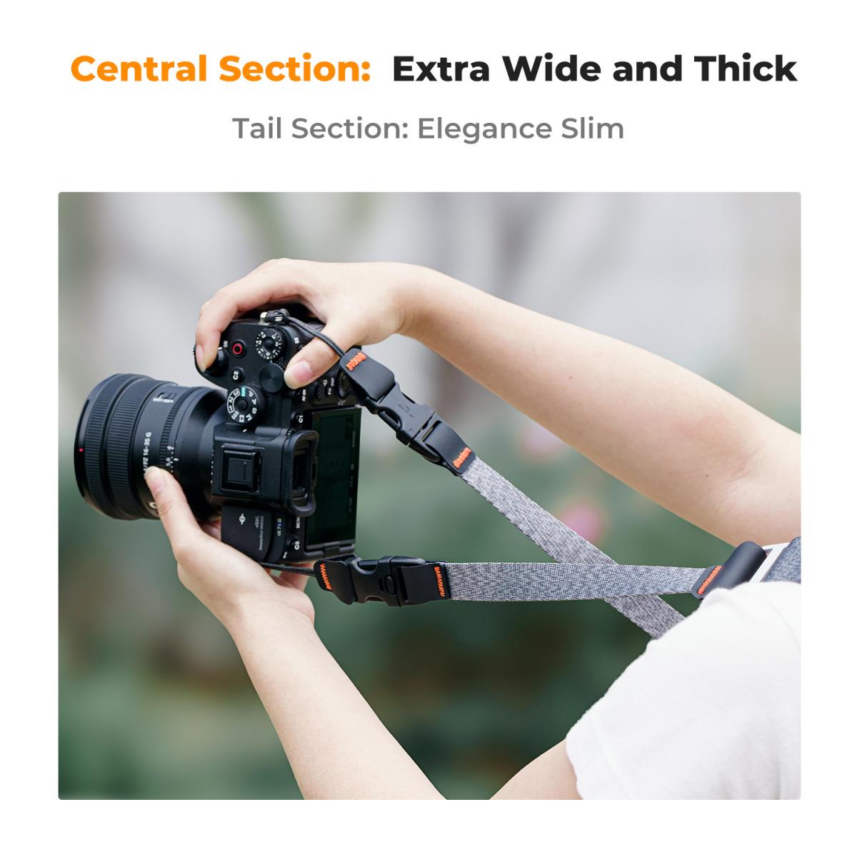 45 mm Camera Nekriem Met Snelsluiting Voor Fotografen Verstelbare Camera Schouderriem Compatibel Voor Nikon Canon Sony Olympus DSLR Camera Wit