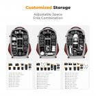 22L Zaino per fotocamera antiurto impermeabile scomparto borsa fotografica rigida - Backpack Nature Wander 10(Rosso)