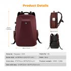 22L Zaino per fotocamera antiurto impermeabile scomparto borsa fotografica rigida - Backpack Nature Wander 10(Rosso)