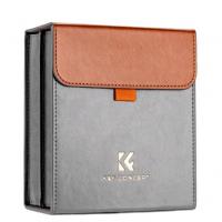 100*100 mm firkantet filterpose til 3 linsefiltre + 1 filterholder, mikrofiberinteriør, grå