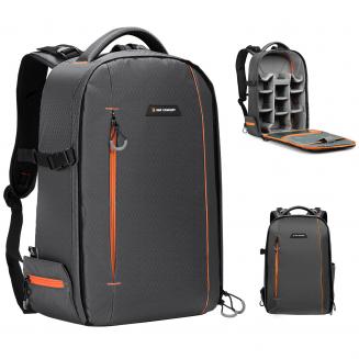 K&F Concept Camera Backpack dla fotografów Duża wodoodporna torba fotograficzna z przegrodą na laptopa/statyw dla mężczyzn i kobiet