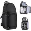 Camera Sling Bag Crossbody Tas Waterdichte Camera Schouderrugzak DSLR Cameratas Fotografietassen Met Statiefhouder Compatibel met Canon / Nikon / Sony / Fuji / Gopro / DJI Nylon Materiaal