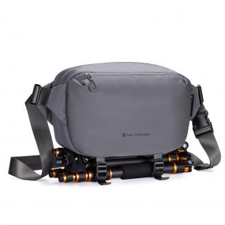 K&F Concept 2 w 1 torba typu Sling Bag Codzienna torba na ramię i wielofunkcyjna torba fotograficzna Crossbody Aparat DSLR Plecak przenośna - torba typu Sling Bag 10L Urban Wander 01 (ciemnoszary)