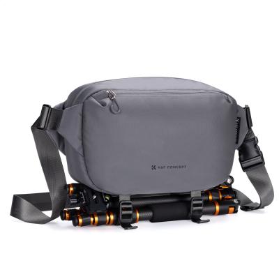 K&F Concept 2-in-1 Sling Bag - Dagelijkse Schoudertas & Multifunctionele Fotografie Crossbody Tas voor DSLR Camera's | Urban Wander 01 (Donkergrijs)