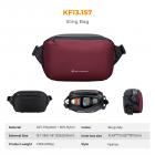 K&F Concept 10L Borsa a Tracolla per Fotocamera, impermeabile Borsa per Fotocamera a Spalla Singola Zaino Fotografico Piccolo Casual Borsa Fotocamera Compatibile con macchina fotografica SLR DSLR - Sling Bag Urban Wander 01 Rosso