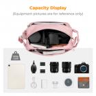 K&F Concept 10L Borsa a Tracolla per Fotocamera, impermeabile Borsa per Fotocamera a Spalla Singola Zaino Fotografico Piccolo Casual Borsa Fotocamera Compatibile con macchina fotografica SLR DSLR - Sling Bag Urban Wander 01 Rosa