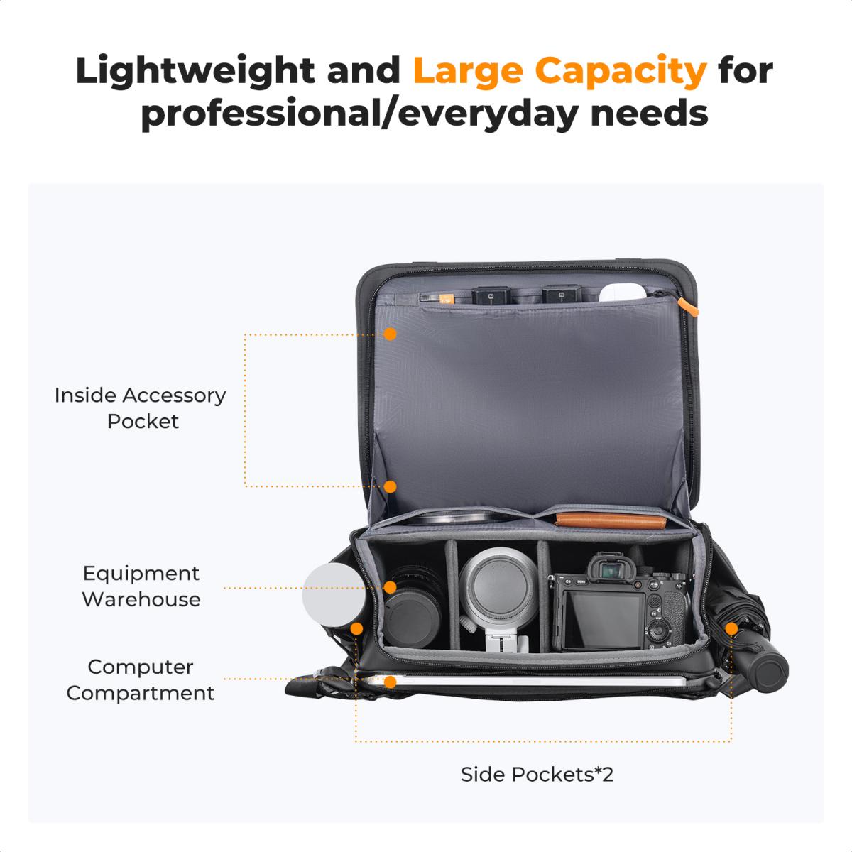 K&F CONCEPT Camera Sling Bag Small Crossbody Camera Case DSLR/SLR/Cute Compact - View #2