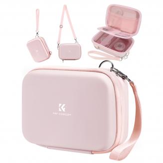 K&F Concept Digital Camera Case, wodoodporna i ochronna mała torba na aparat, lekka torba na ramię z 2 sposobami noszenia, różowa