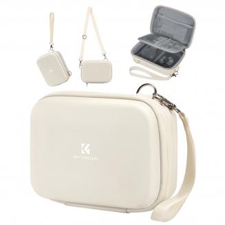 K&F Concept Digital Camera Case, wodoodporna i ochronna mała torba na aparat, lekka torba na ramię z 2 sposobami noszenia, kolor beżowy