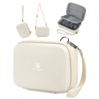 K&F Concept Digital Camera Case, Waterproof & Protective Small Camera Bag, Lightweight Camera Sling Bag with 2 Carrying Ways, Sling Bag 1L Urban Wander 07(Rice white)