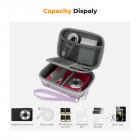 K&F Concept Custodia per fotocamere compatte, Borsa per macchina fotografica reflex digitale impermeabile Guscio rigido antiurto protettiva piccola con 2 cinturino - Sling Bag Urban Wander 07 Viola