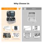 K&F Concept digitalkameraveske vanntett og beskyttende liten kameraveske lett kameraveske med 2 bæremåter - slyngeveske 1L Urban Wander 07 (sølv)