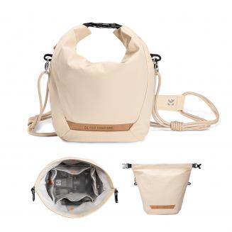 K&F Concept Camera Sling Bag Mała torba na aparat Lekka torba typu crossbody z wewnętrzną podszewką zapewniająca ochronę i wszechstronność, beżowa