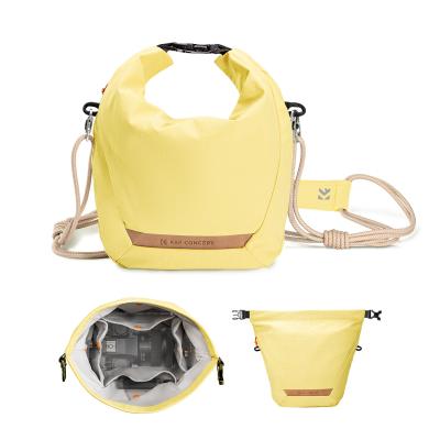 K&F Concept Sac à Bandoulière Léger pour Appareil Photo 5L Jaune, Sac à Main de Rangement Portable et Élégant pour Photographie