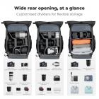 25L Zaino Fotografico, Borse Fotografiche per Fotografi di Grande Capacità con Parapioggia - Backpack Nature Wander 11（Nera）