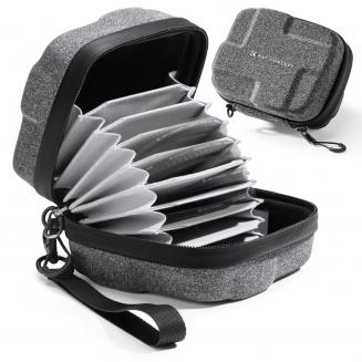 Borsa per filtri per obiettivi a 10 tasche in guscio duro fino a 95 mm, impermeabile, durevole, portatile, custodia per filtri per fotocamera per viaggi e fotografia, taglia L